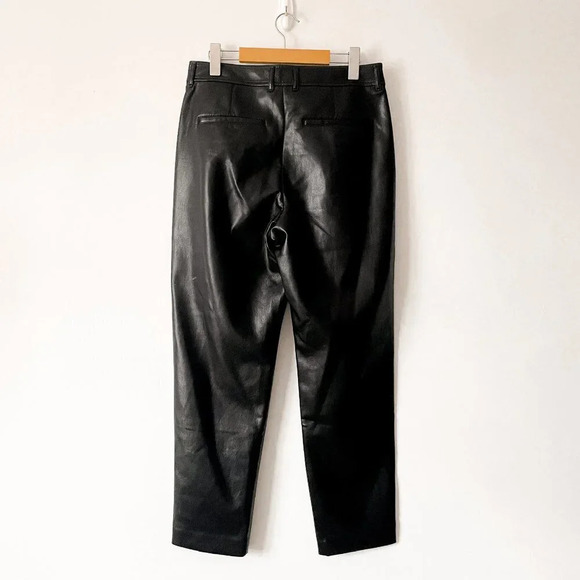 Aritzia Babaton Command High Waisted Vegan Leather Pants Black Size 8 - Picture 7 of 11